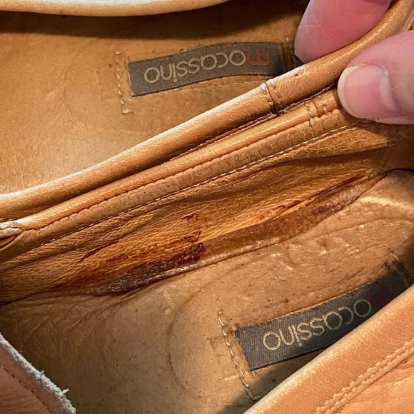 Vintage Italian MOCASSINO Tan Leather Loafer Sz 40 US 10 Women’s - Picture 7 of 8